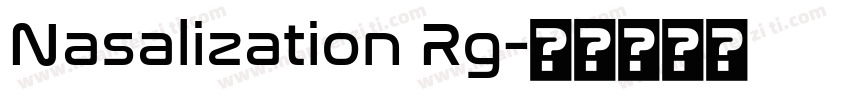 Nasalization Rg字体转换